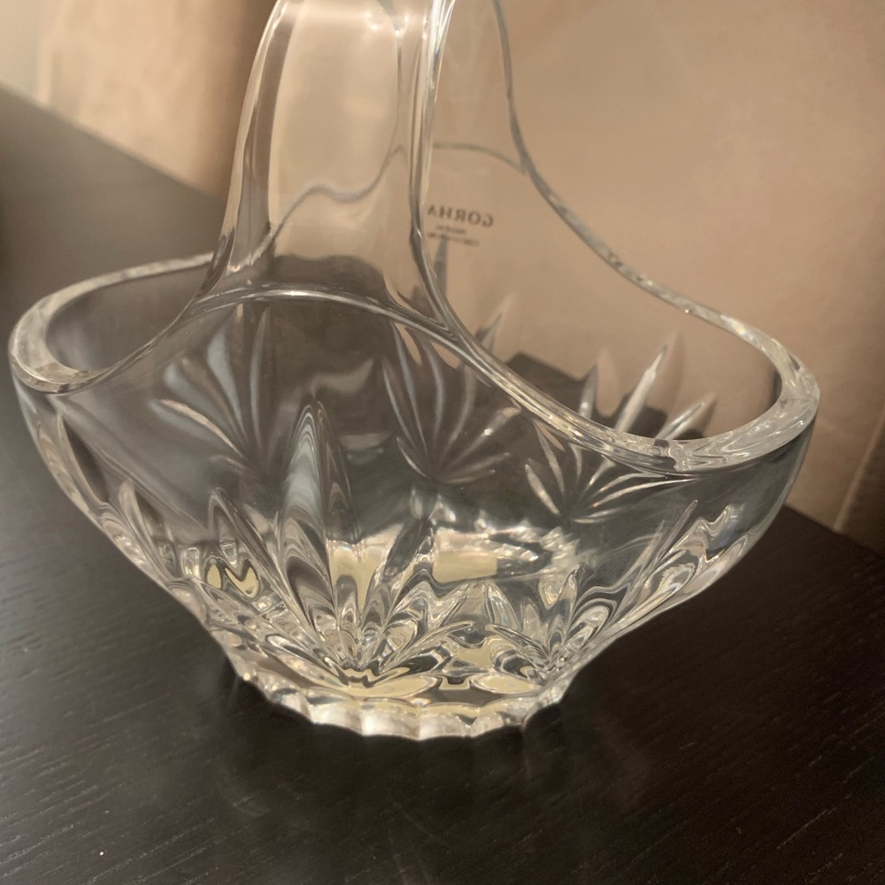 Gorham crystal little basket